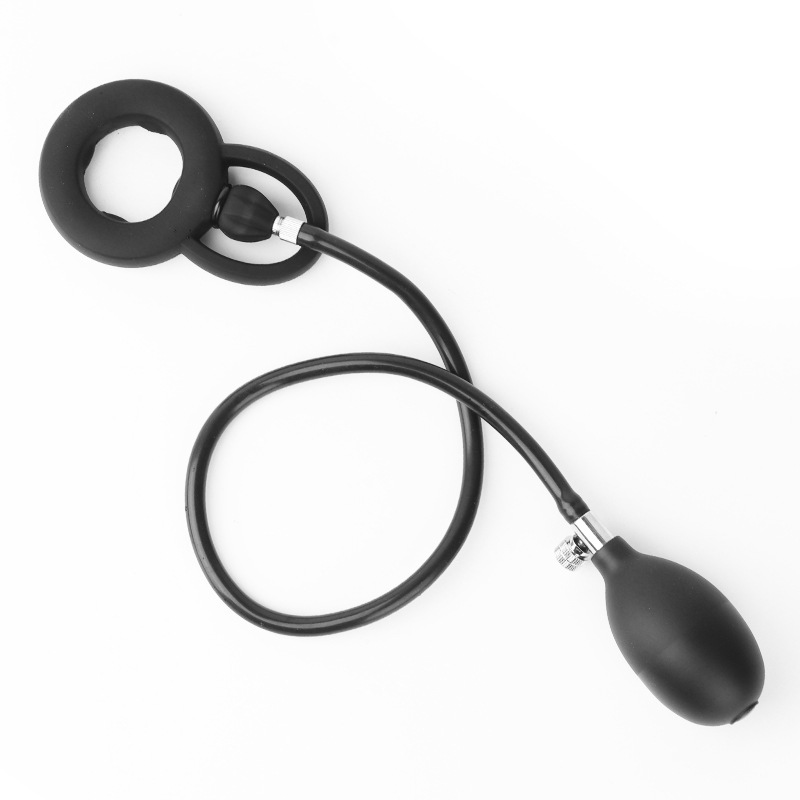 Inflatable Cock Ring Penis Pump Clamp,Inflated Bondage Ball Ring,Expansion Lock Fine Ring,Male Penis Training Masturbator Sex toy