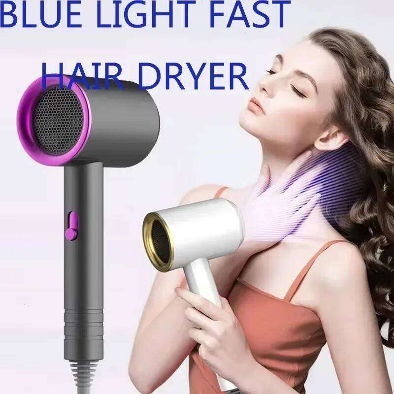 Constant Temperature For Women Blue Light Negative Ion Professional Electric Hair Brush Quick Drying Low Noise Dryer