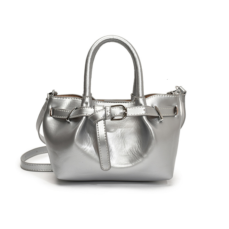 designer Korean Style Handbag for Women 2025 Spring New Basket Bucket Bag High-end Fashion Simple Shoulder Crossbody Bag