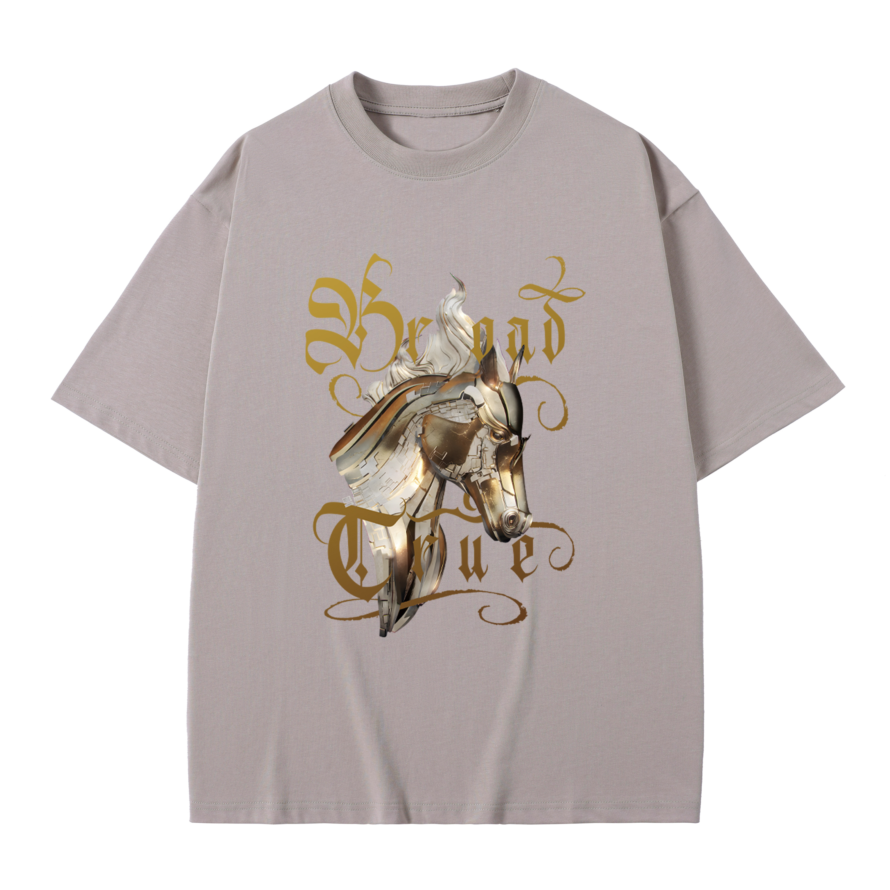 T-shirt men's top designer cotton T-shirt Silver the knight short sleeved clothing high-quality fashionable T-shirt BROADTRUE