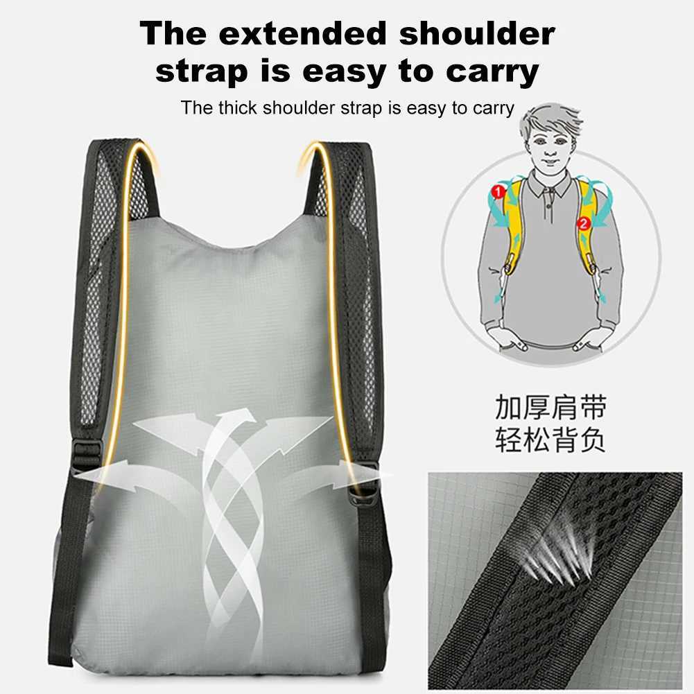 10L Portable Foldable Backpack Ultralight Waterproof Mountaineering Bag Outdoor Climbing Cycling Travel Sports Bag for Men Women W250603
