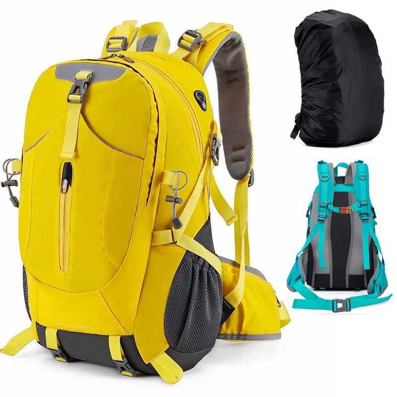 40L Hiking Camping Backpack Travel Rucksack with Rain Cover Outdoor Climbing Knapsack Large Luggage Weekend Sport Schoolbag MenW250603