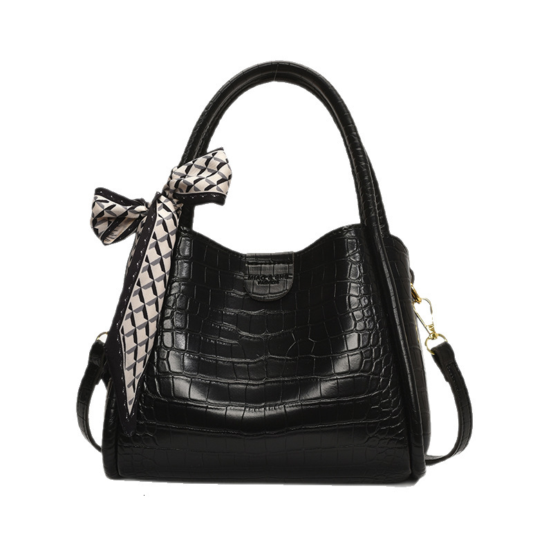 designer High-end Stone Pattern Handbag Bucket Bag for Women 2025 New Niche Commuter Versatile Casual Shoulder Crossbody Bag