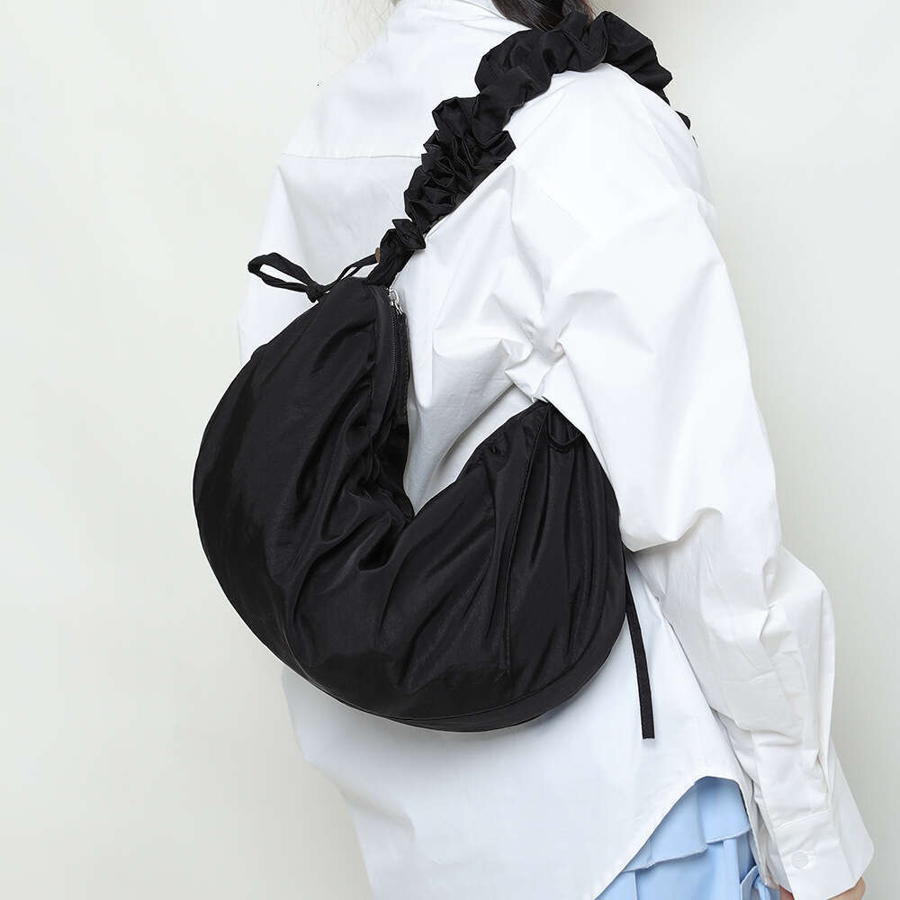 Korean Wrinkled Mercerized Cloud Niche Designer Underarm Shoulder Large Capacity Dumpling Nylon Crossbody Bag