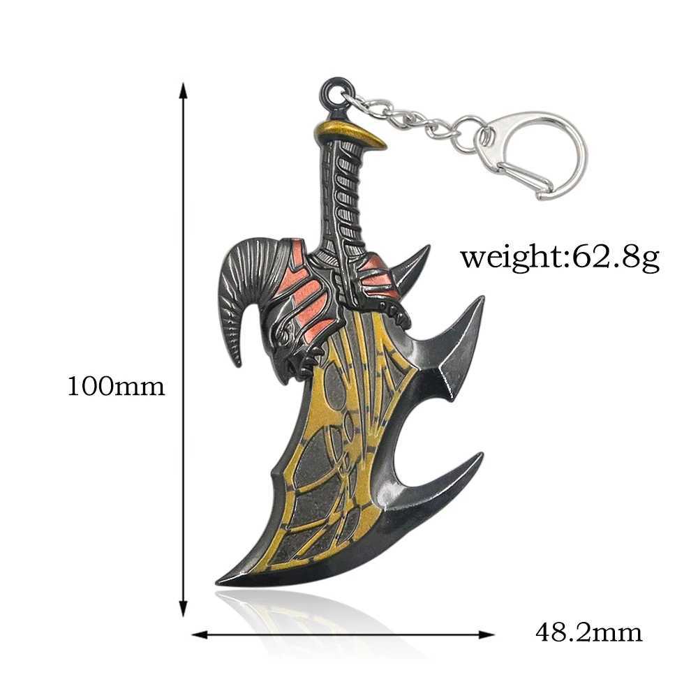 New Arrival God of War Keychain Kratos Axe Leviathan Keyring KeyChain Blades of Chaos Swords Pendant llaveros Accessories Car Keychain U250604