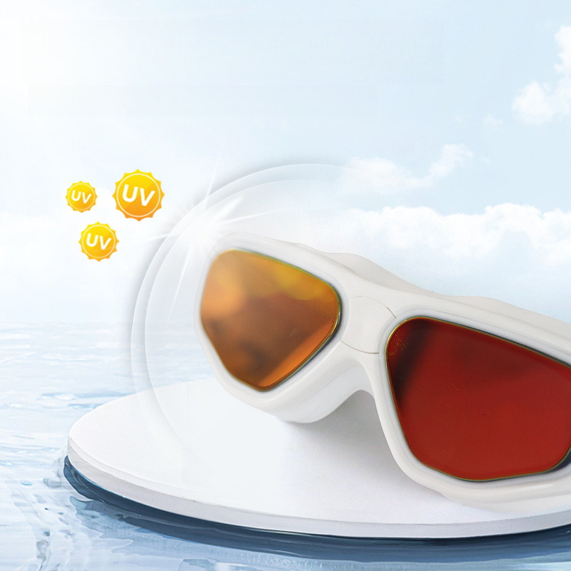 Colorful Coated Anti-Fog HD Non-Tightening Simple Fashion Style Non-Prescription Electroplated Swimming Goggles Factory