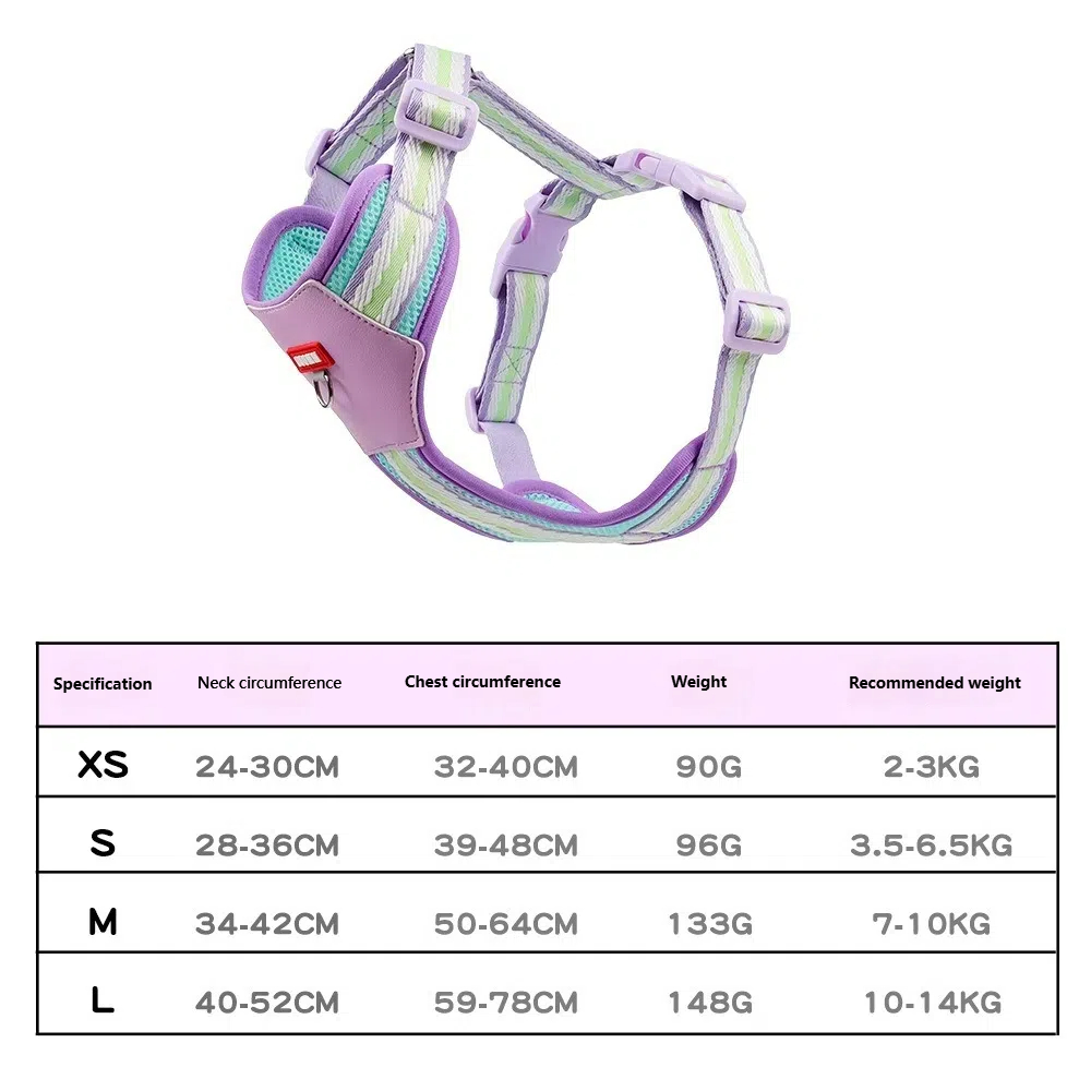 Breathable Mesh Small Dog Harness with Leash Set - Adjustable, Lightweight & Comfortable Pet Vest