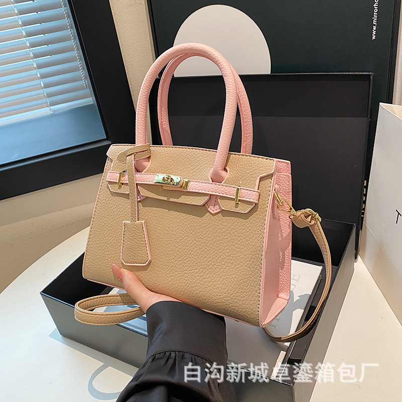 Designer Bag Fashion Ladies Handbag Leather Versatile Blue Large Zipper Rhombus Outdoor Leisure Spacious Tote