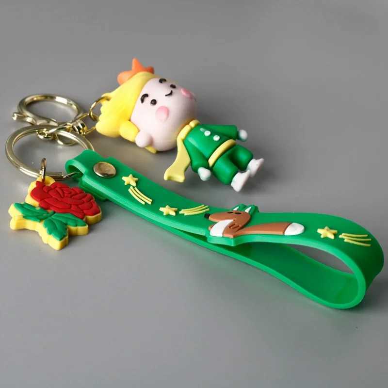 Green Best Deal Little Prince and Fox Keychain Pendant for Kids Birthday Party Decoration Gift Keyring M250604