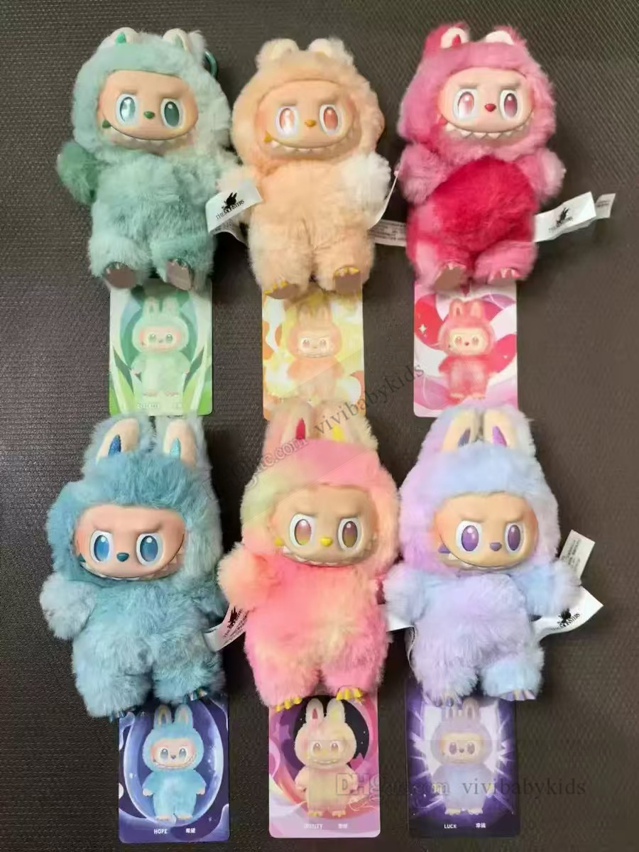 Free shipping Newest Anime Figure III Blind Box Labubu Pendant aron Chill Filled cartoon Vinyl Doll Model Monster Keychain Toy children's day Bir