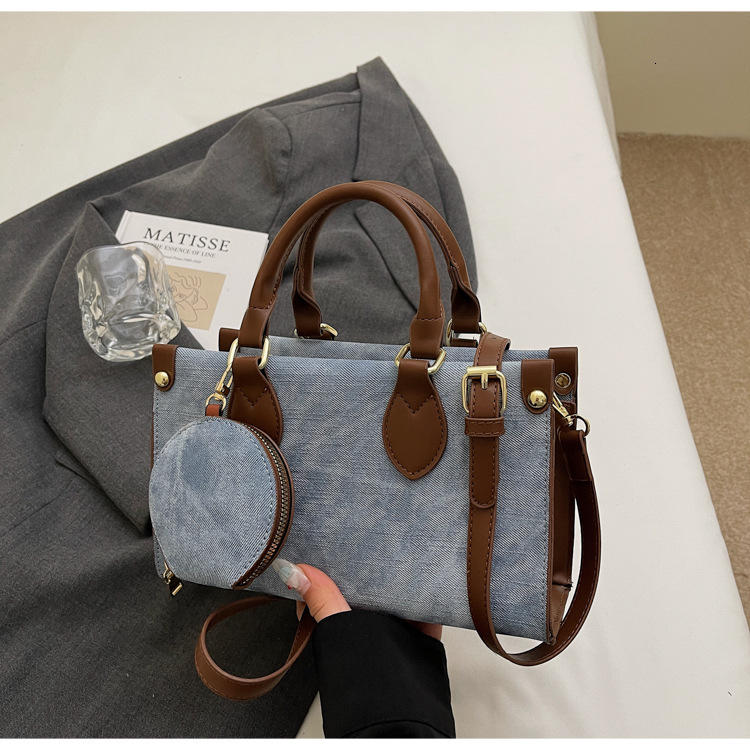 Women's Handbag 2025 New Free Shipping Fashion Color-blocking Retro Versatile Shopping Bag Simple Commuter Shoulder Designer Crossbody Bag