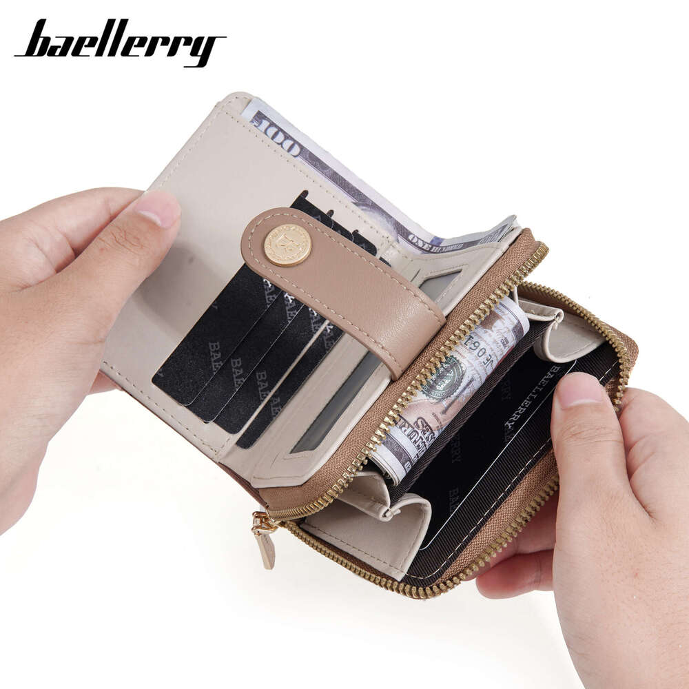 New High-End Bear Print Short Women's Ins Large Capacity 80% off Buckle PU Coin Purse Wallet