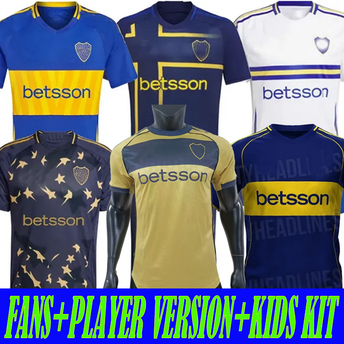 Fans Player version 24 25 26 Boca Juniors soccer Jerseys home 2025 2026 125TH home away MARADONA ROMERO CAVANI BENEDETTO JANSON MEDINA vest Men Kids football shirts