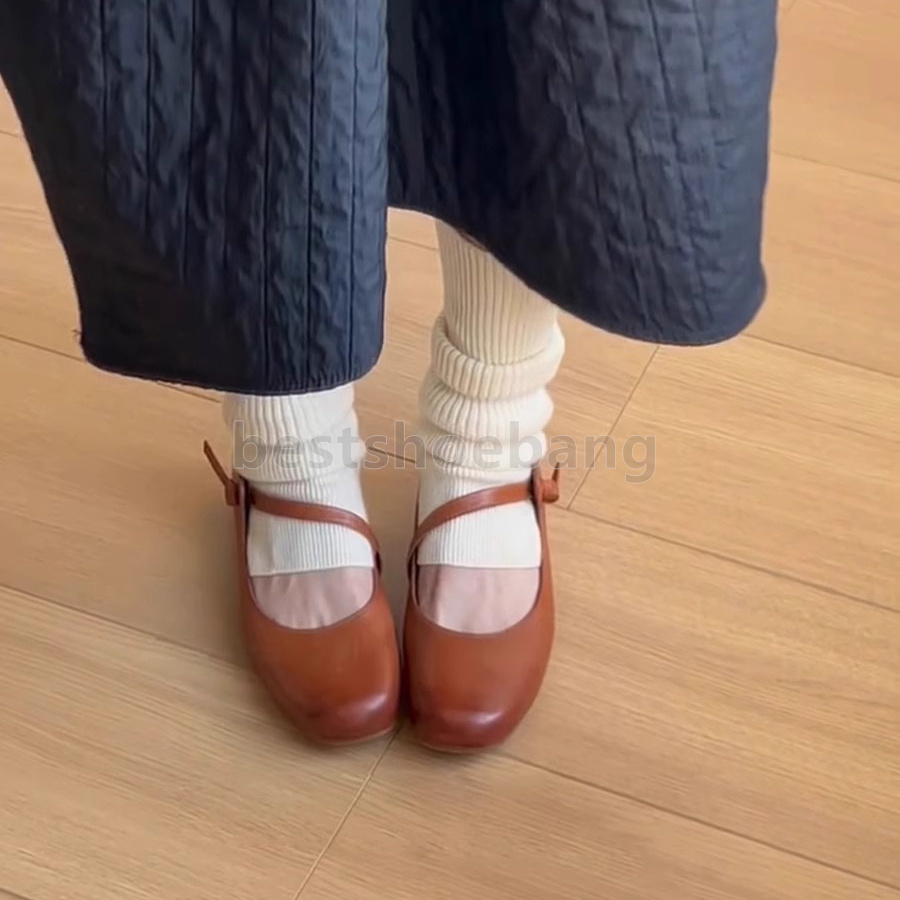 fashion loafers womens ballet flats heels mary jane shoes low-heels soft leather women designer shoes balck brown pumps elegant luxury heels single sh