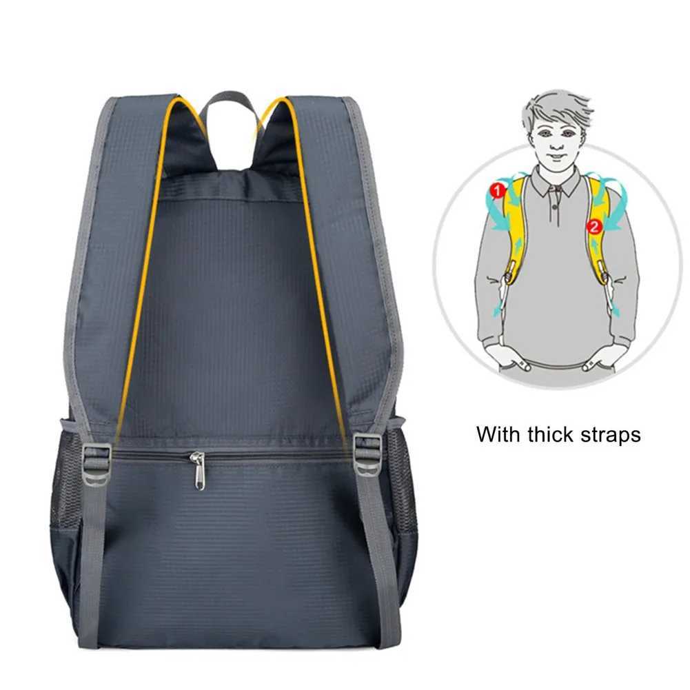 30L Outdoor Foldable Ultralight Backpack for Camping Travel Hiking Men Women Waterproof Fishing Cycling Folding Backpack Daypack W250603
