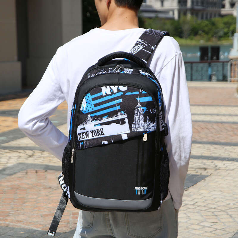 Men's Backpack for Middle Students, School Laptop Bag, Lightweight and Durable with Night Glow