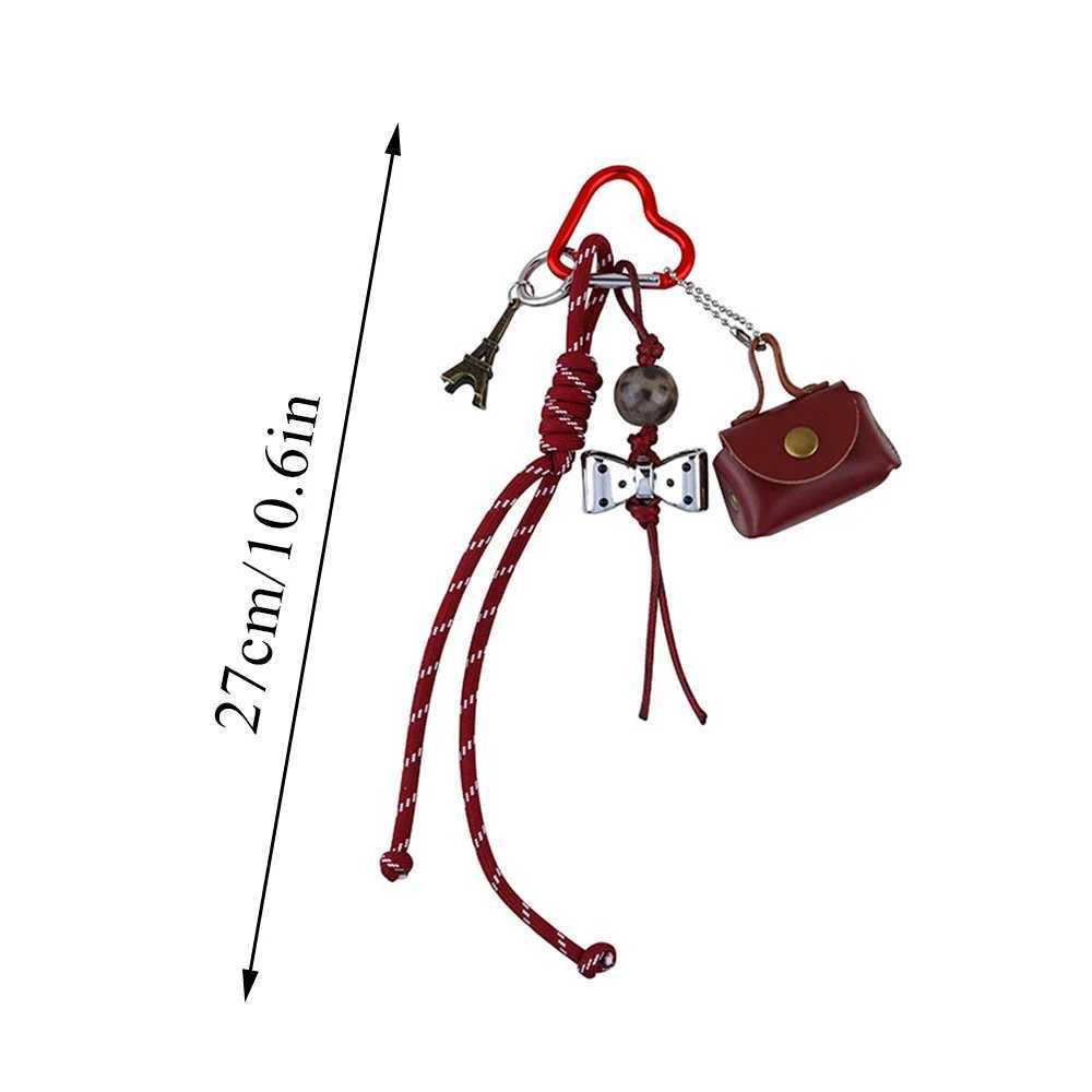 Phone Decoration Bag Charms Korean Braid Rope Bowknot Pendant Keychain Fashion New Bag Hanging Keyring Handbag Accessories W250604