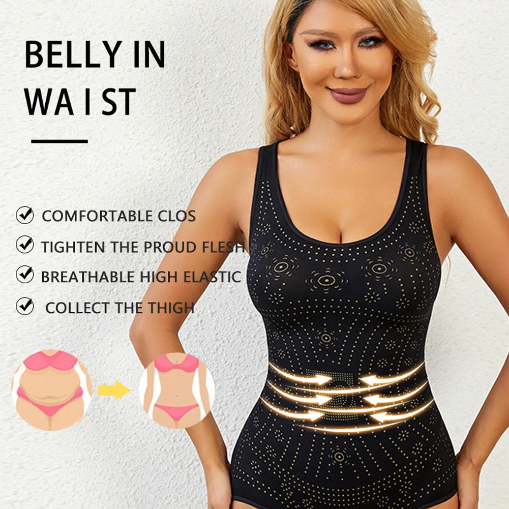 Plus Size 5XL Seamless Bodysuit Tummy Control Shapewear Flat Belly Slimming Full Body Shaper Corset Underwear Women Tank Ladies Corset Body One-piece 