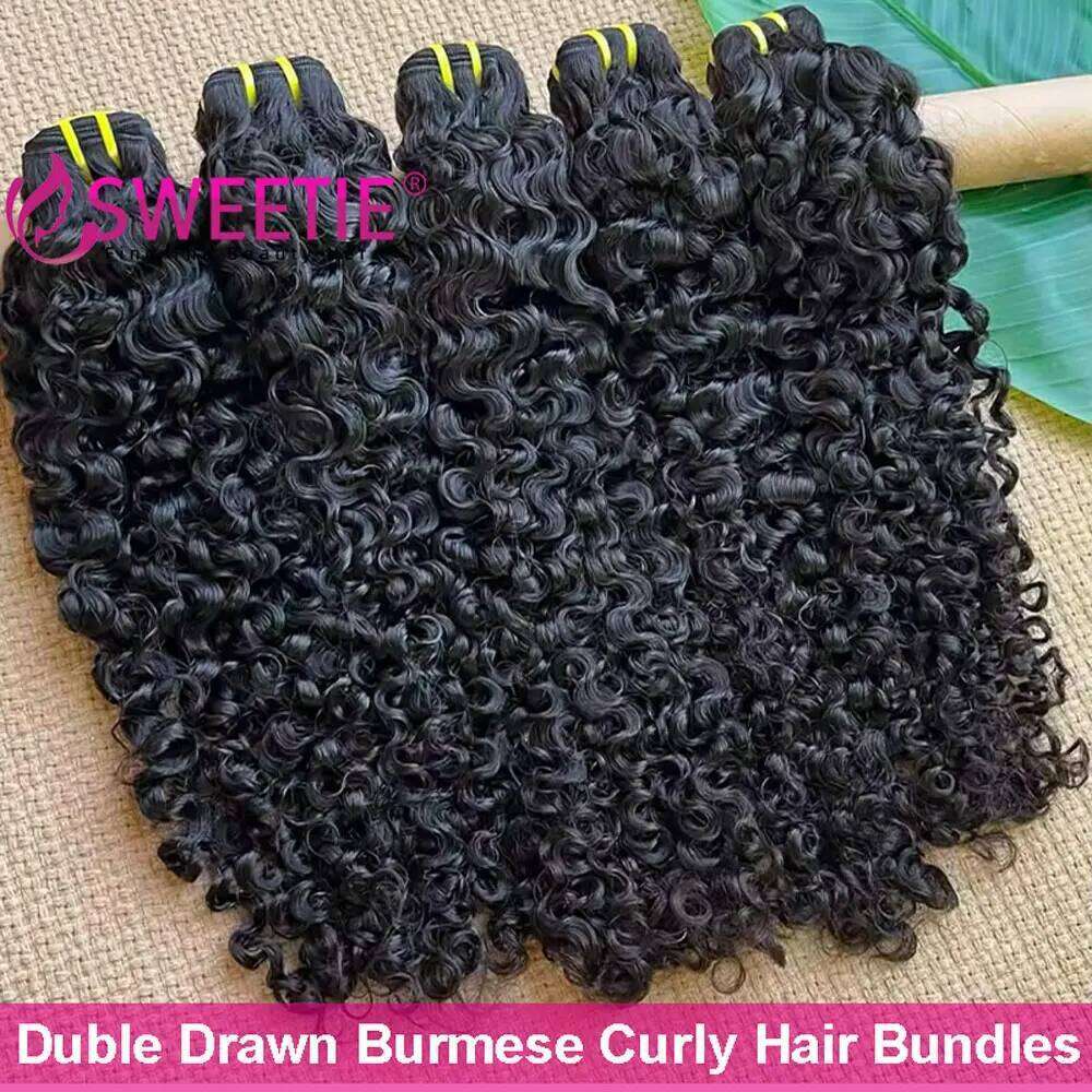 Burmese Pixie Remy 12A Pineapple Extensions Ocean Spiral Curly Human Hair Bundles