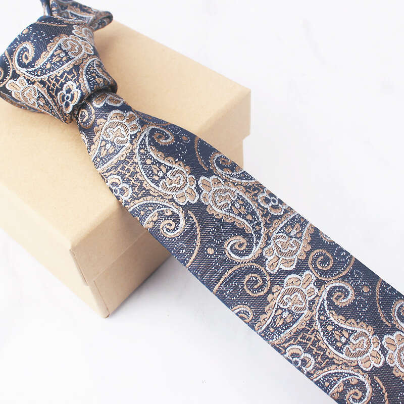 6cm mens tie 8cm handknotted paisley striped cashew red black blue business formal highend feel