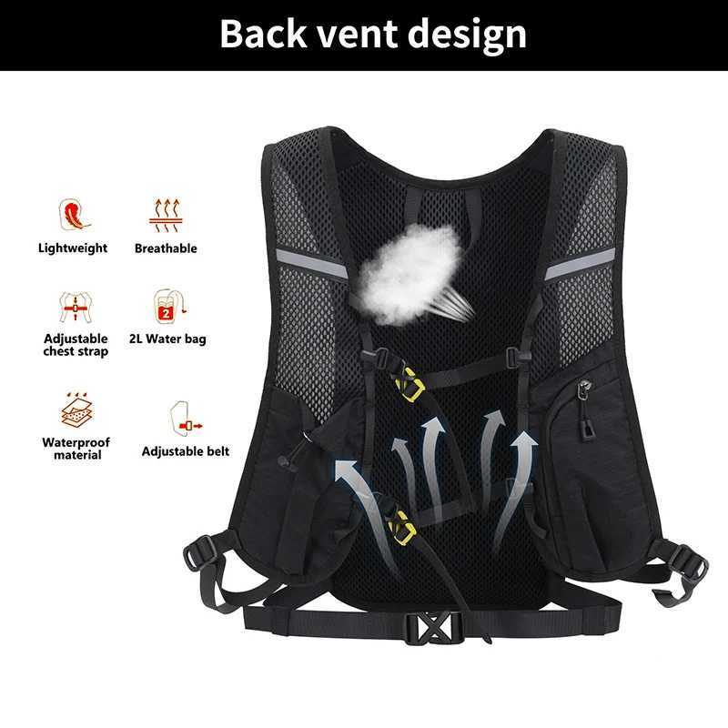 Hiking Backpack Hydration Vest Running Bag Outdoor Climbing Cycling Bicycle Rucksack Sports Water Bladder Inner Bladder Knapsack W250603