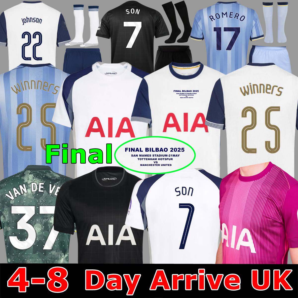 24 25 26 Season TEL SOLANKE SON MADDISON KULUSEVSKI RICHARLISON ROMERO VAN DE VEN BISSOUMA Soccer Jerseys 2025 mens kit kids equipments