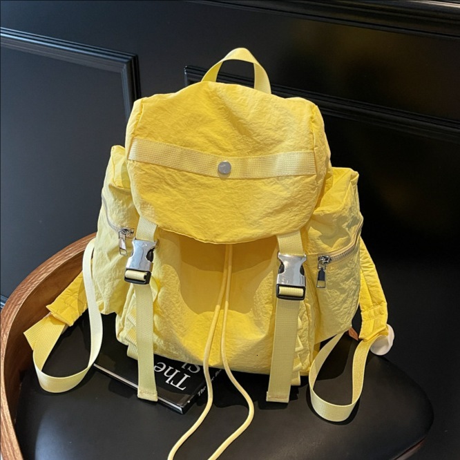 designer 2025 Summer New Forest Style Campus Simple INS Student Lazy Casual Large Capacity Nylon Backpack