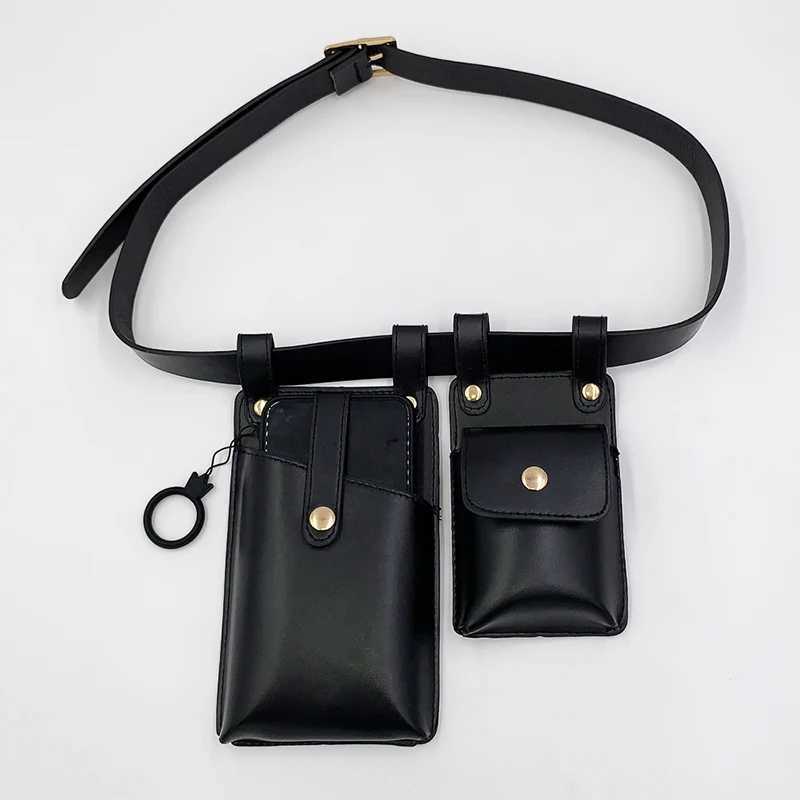2021 New Two Piece Womens Bag Designer Belt Waist Bag Casual Cigarette Case Pocket Bag Female Luxury Mobile Phone Bag and Purse W250604