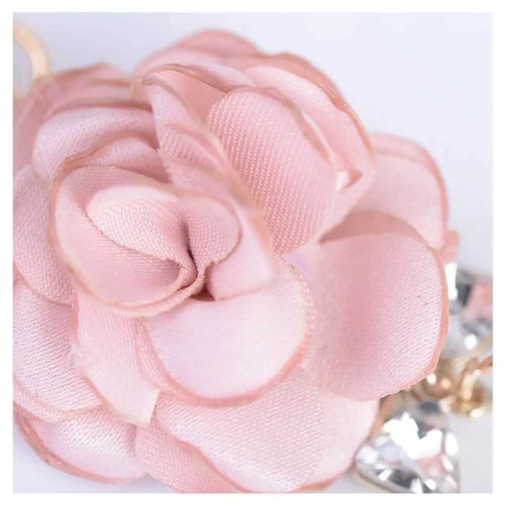 Y2K Fashion Cloth Flower Pearl Pendant Keychain For Girls Womens Bag Backpack Ornament Sweet Cool Tassel Floral Jewelry Gifts W250604