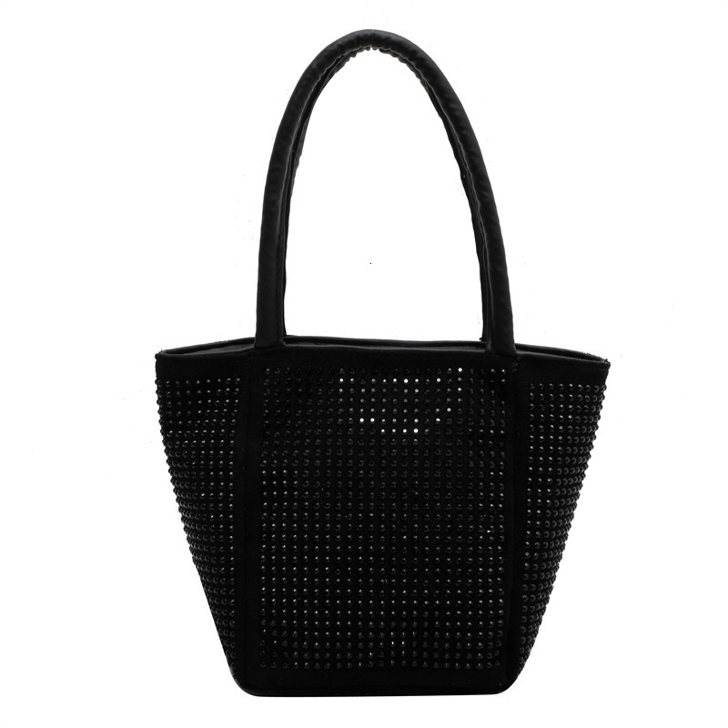 Top brand high-quality new free designer bag trendy flowing diamond chain bucket handbag elegant and casual shoulder width fashionable bag new free de