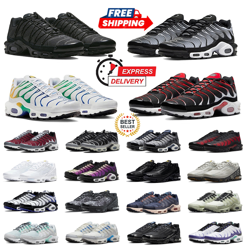 Tn Plus 3 Running Shoes Men Triple White Black Sky Blue Gradient Dusk Unity tns Plus Tennis Breathable Mens Trainers Running Sports Sneakers