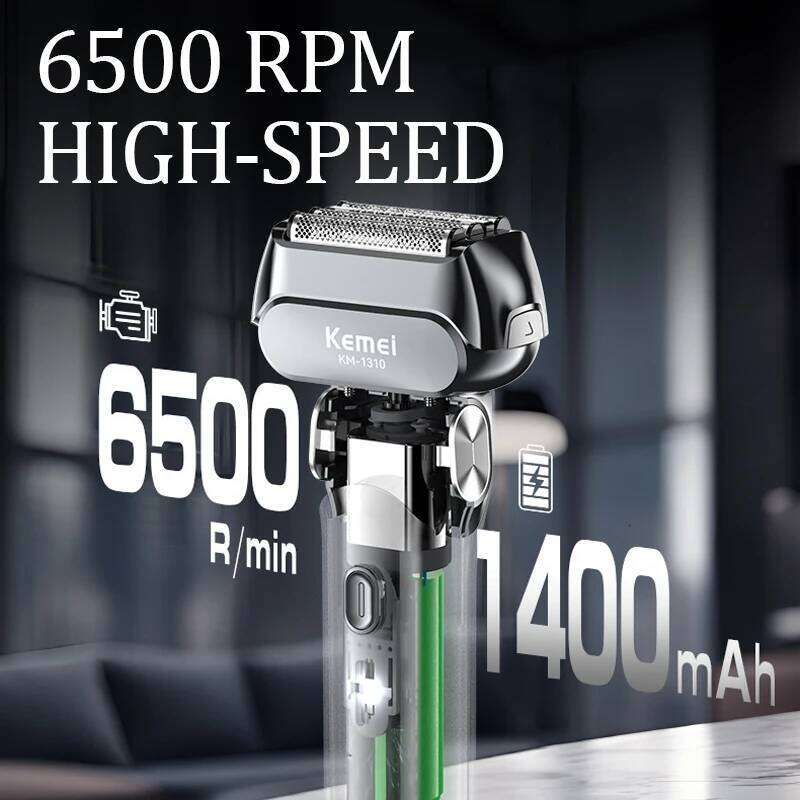 Kemei For Men Foil Shaver Wet And Dry Electric Razor Waterproof Fast Charging Cordless Rechargeable