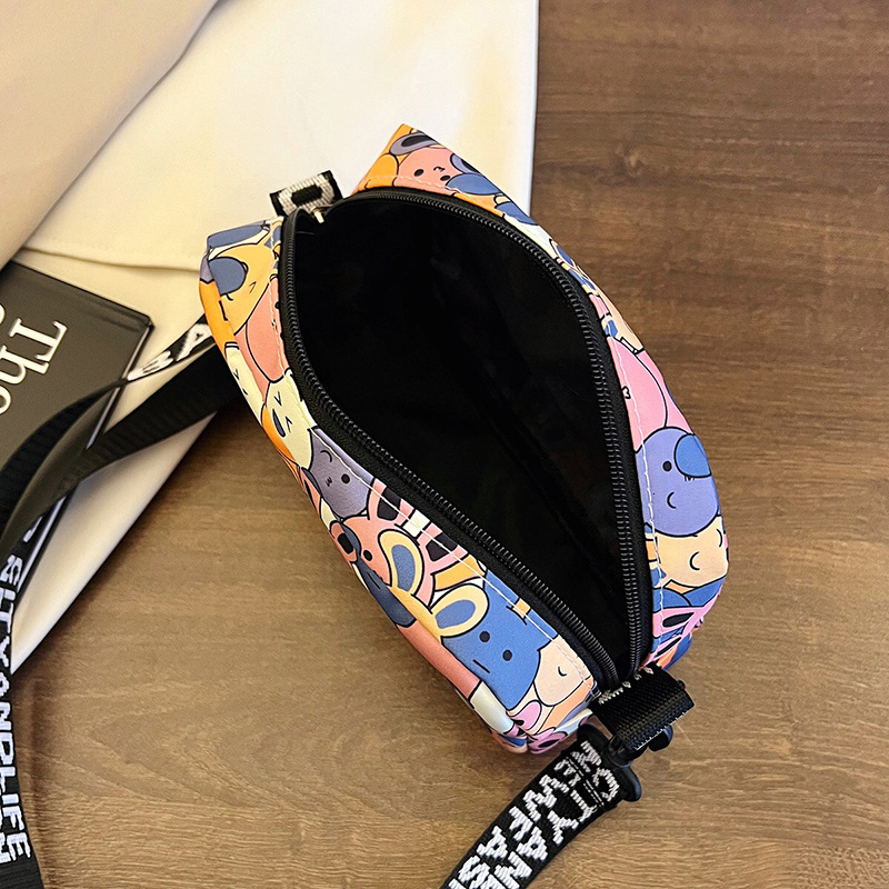 Brand Quality New 2025 New Small Square Bag Cartoon Cute Rabbit Crossbody Bag Letter Strap Lightweight Storage Bag Fashion Small Bag New Free Delivery