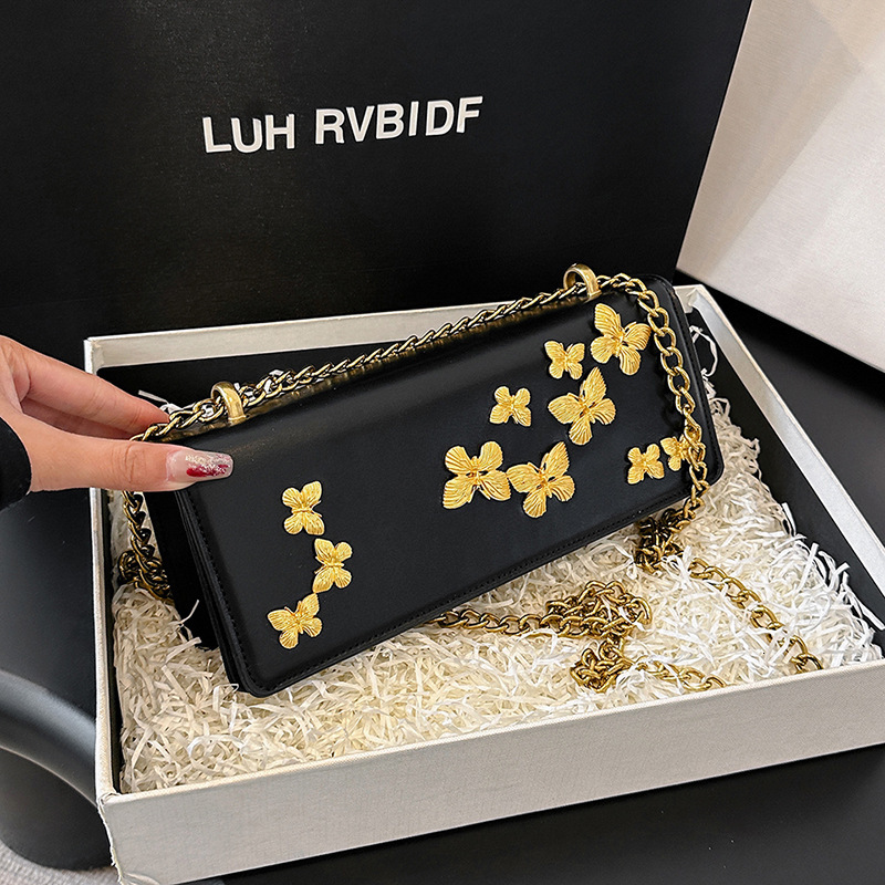 High-end Butterfly Bag For Women 2025 Spring New Shopping Bag Fashion Small Square Bag Niche Casual Designer Free Shipping Versatile Shoulder Bag