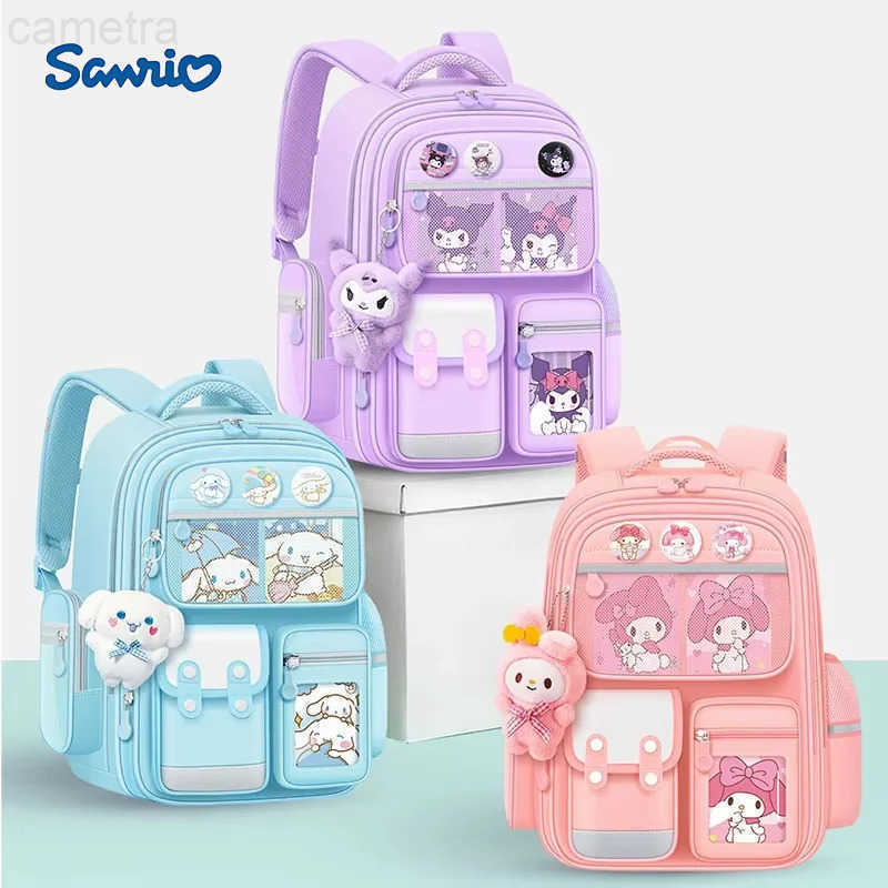 Sanrio Cinnamoroll Large-Capacity Cartoon ChildrenS Backpack Kuromi My Melody Pochacco Cute Anime ChildrenS School Bag Set XJ250604