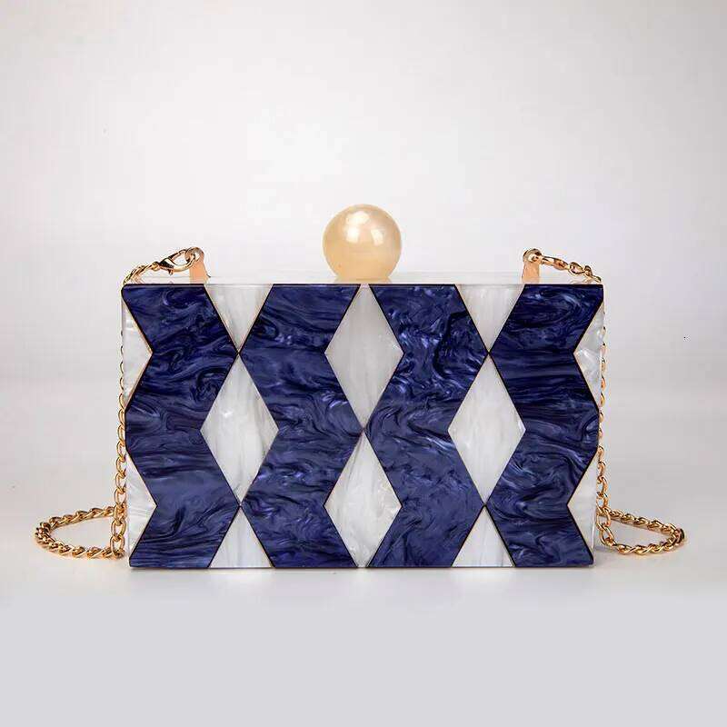 Designer Handbag Acrylic Clutch Purse Brand Cosmetic Evening Bag Party Prom Mini Wallet Patchwork Shoulder Crossbody Bags