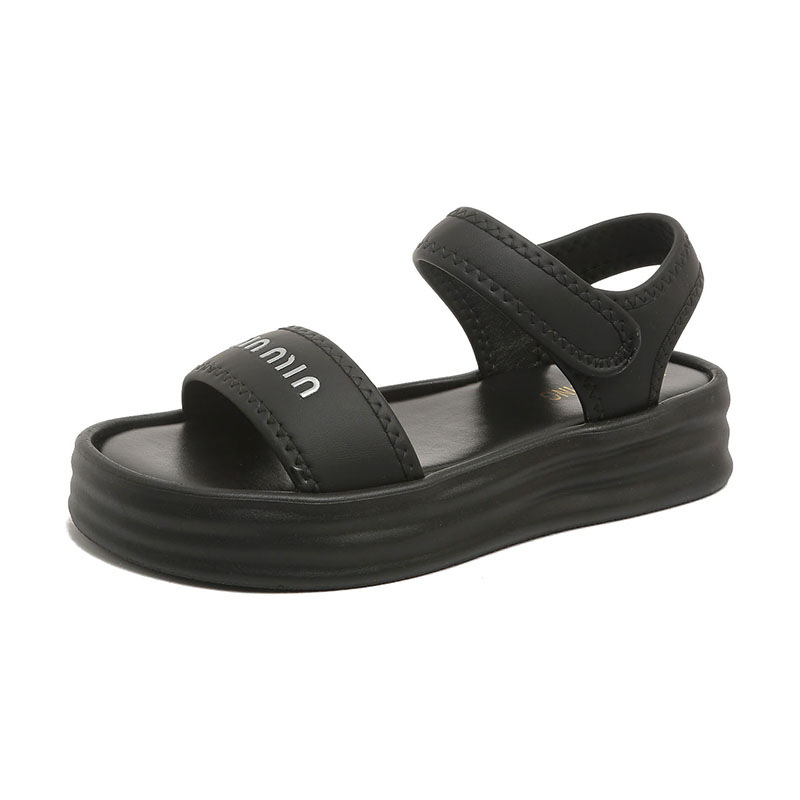 designer shoes Women's 2025 Summer Women's Flat soled Student Sports Sandals for Outdoor Wear Suitable for Dresses Casual Velcro Beach Sanda