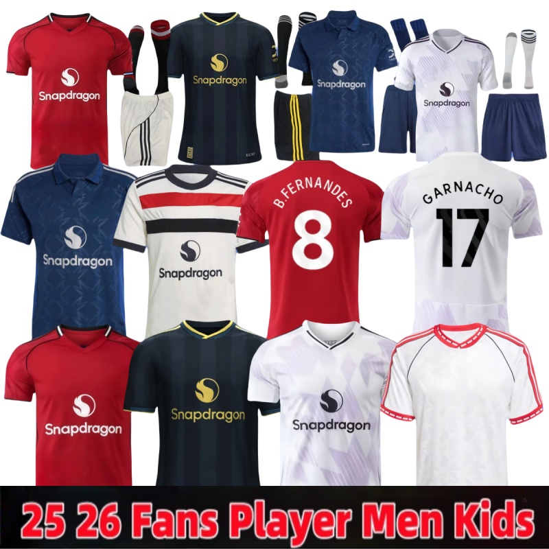 24 25 26 United Soccer Jerseys GARNACHO HOJLUND MARTINEZ CASEMIRO football 2025 2026 shirt B. FERNANDES men kids kits MAINOO ZIRKZEE AMAD YORO Onana 16-28 3