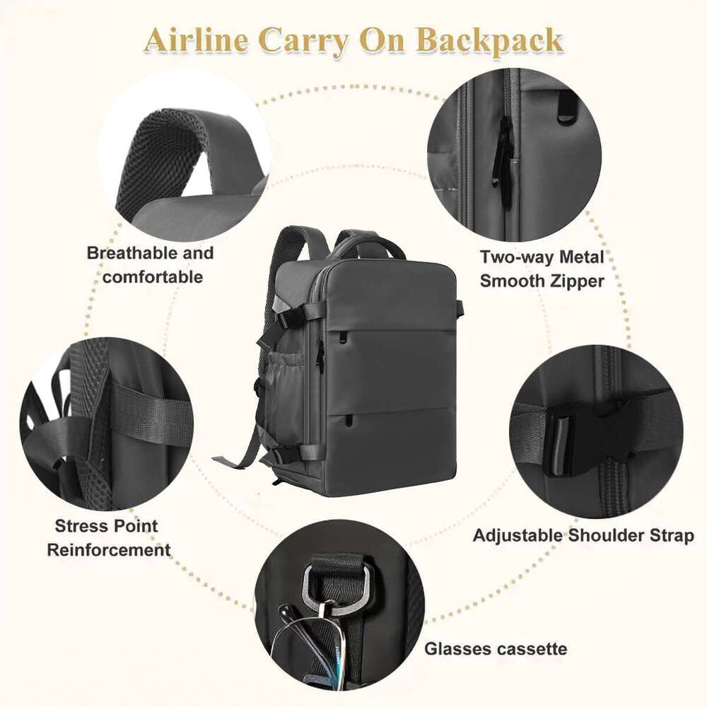 Feihong Large Capacity Multifunctional Backpack School Travel Luggage Bag