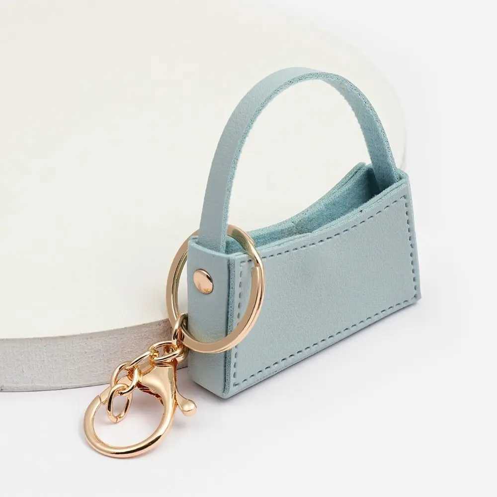 Mini Keychain Cute Small Curved Bag Candy Color Keyring Creative Kawaii Car Decoration M250604