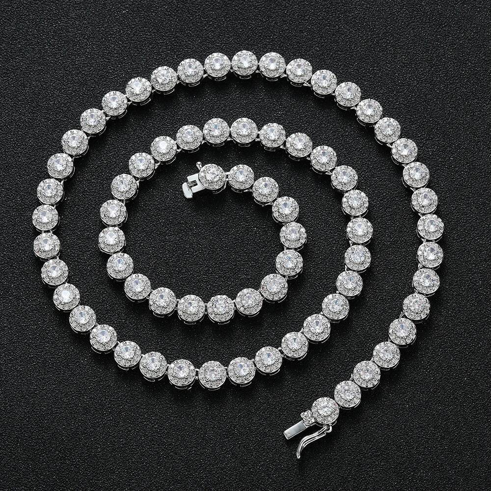 6MM Round CZ Tennis Chain Necklace for Women Fashion Accessory BC246