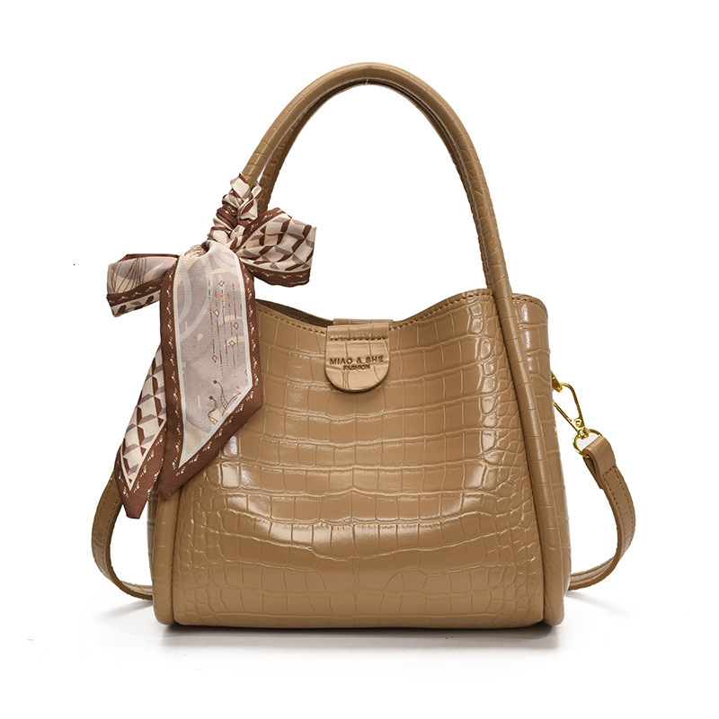 designer High-end Stone Pattern Handbag Bucket Bag for Women 2025 New Niche Commuter Versatile Casual Shoulder Crossbody Bag