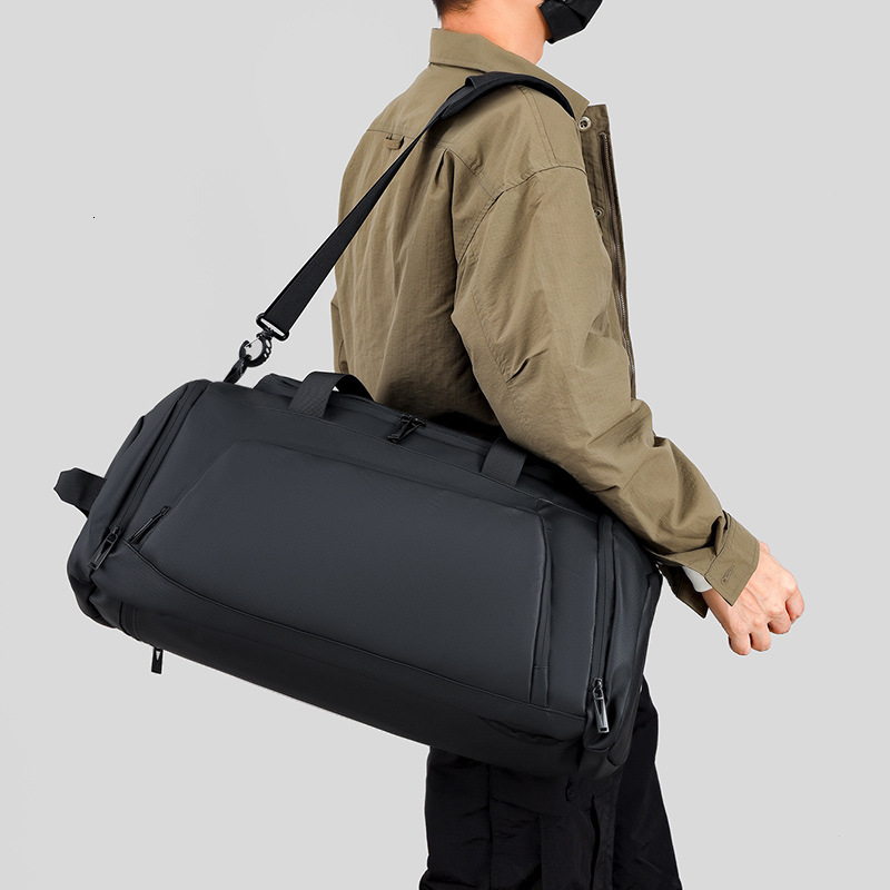 Large Capacity Men's Multifunctional Backpack for Business Travel, Crossbody Sports Training Gym Bag with Wet and Dry Separation