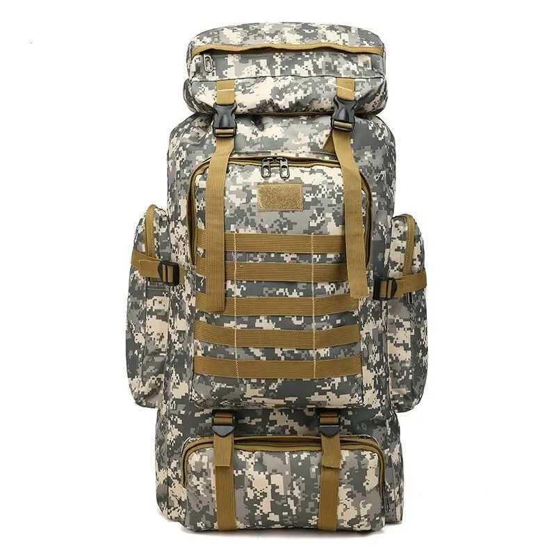 Outdoor Camouflage Backpack Men Large Capacity Waterproof Outdoor Military Backpack Travel Backpack for Men Hiking Bag W250603