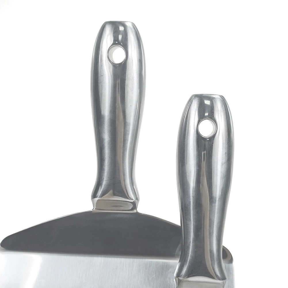 Stainless Steel Bucket Scoop Putty Knife Scraper Drywall and Plaster Tool for Clean Paint Mortar Etc 250527