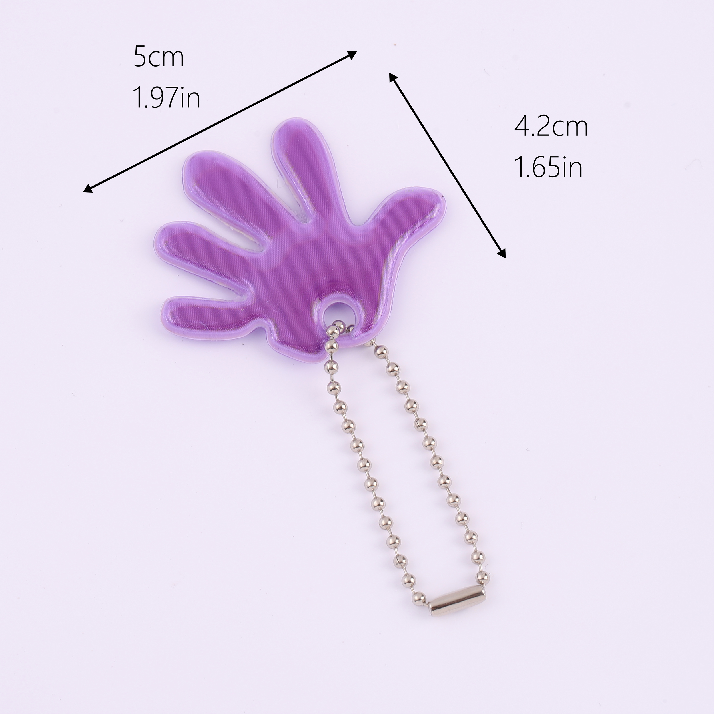 Minimalist Design Hand Shape Backlighting Keychain Perfect for Safe Outdoor Activities at Nighttime, Customizable Wholesale Options