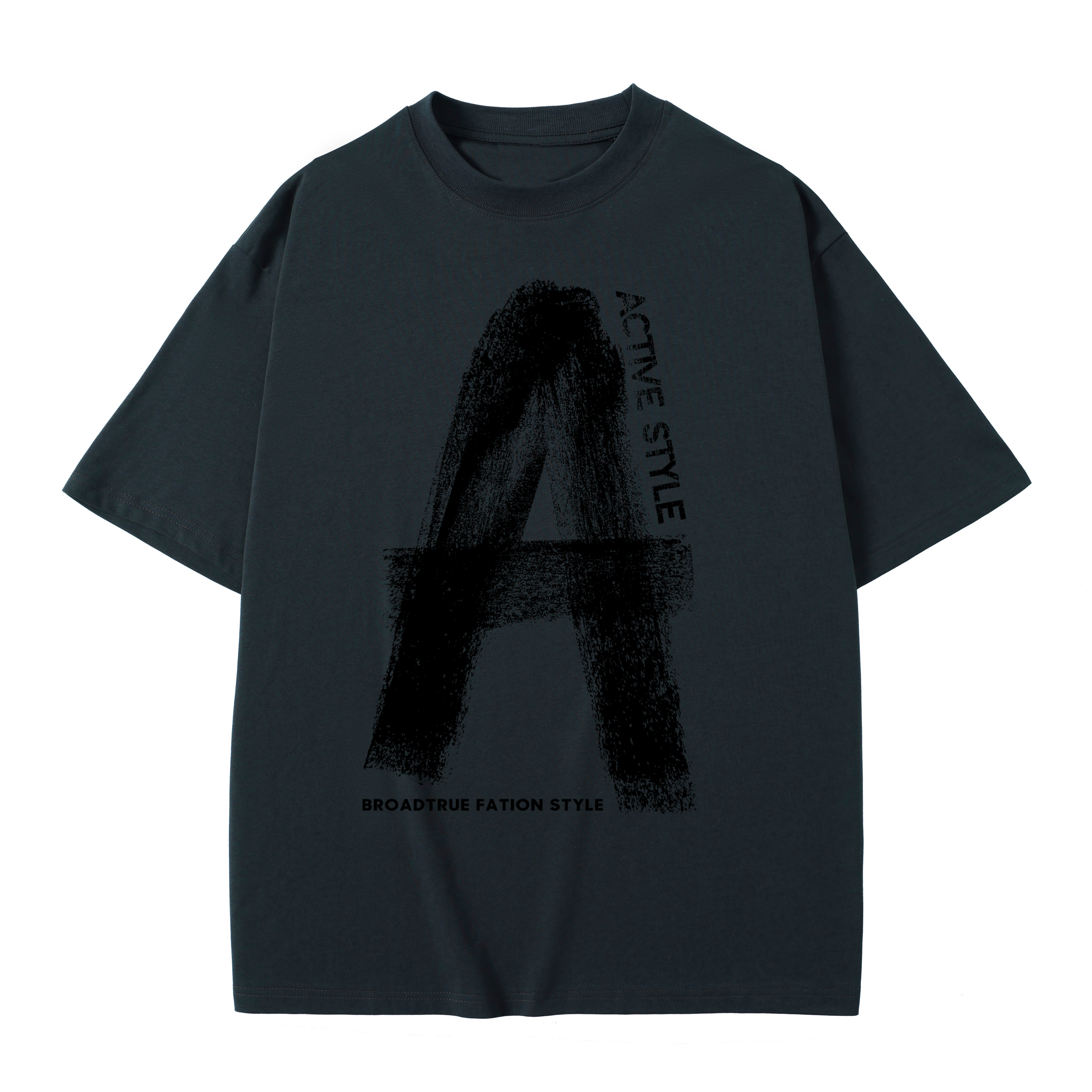 T-shirt men's top designer cotton T-shirt Rainbow Art Painting short sleeved clothing high-quality fashionable T-shirt BROADTRUE