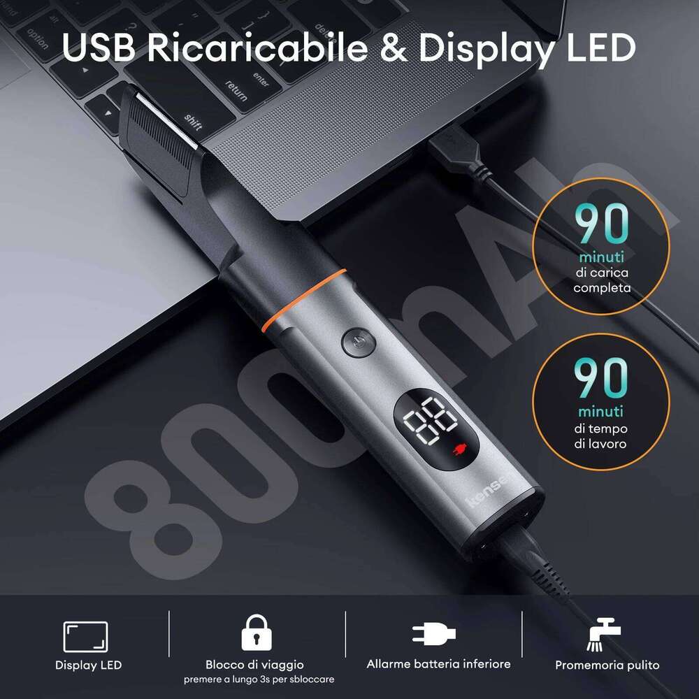 Kensen Body Trimmer Kits For Men Professional Rechargeable LED Display Electric Trimmers Beard Shavers Hair Cutting Hine
