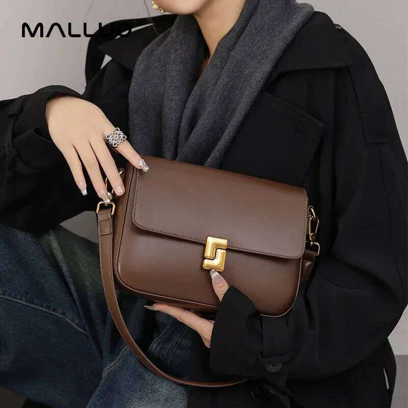 Women's Bags Designer Women's Natural Cowhide Fashion Square Female Cow Genuine Leather Crossbody Bag Ladies Retro Casual Commuting Handbags