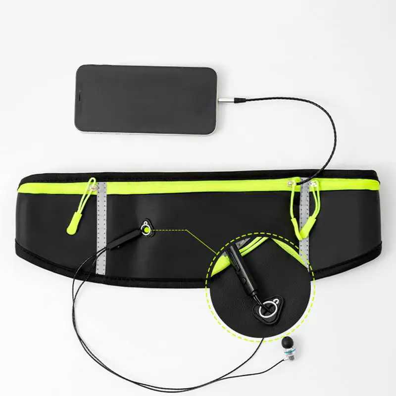 Running Waist Bag With Hidden Pouch For Men And Women Sports Belt Pouch Mobile Phone Case Gym Sport Bags Running Belt Waist Pack W250604